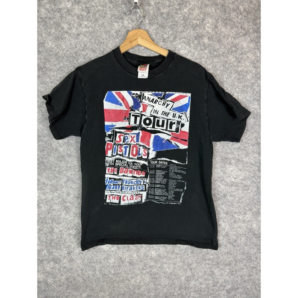 Vintage SexPistols Shirt Mens Medium Anarchy Band Tee Tour Concert Music 90s